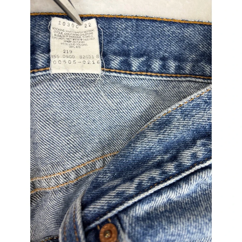 Levi's 505 Men's 35x30 Vintage **Tag Verified w/pics** jeans Blue Faded Denim